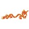 Party Central Club Pack of 12 Red and Gold Asian Fusion Chinese New Year Jointed Dragon Party Decors 6'
